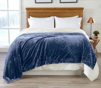 Velvet Plush Sherpa Blanket – Cielo Collection