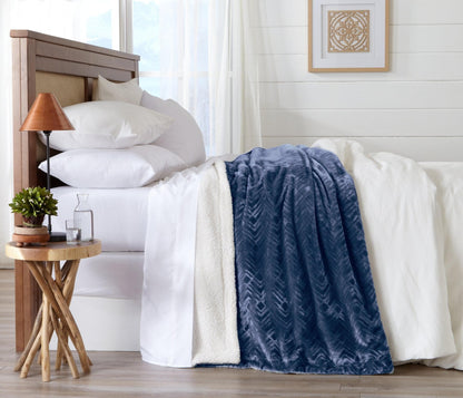 Velvet Plush Sherpa Blanket – Cielo Collection