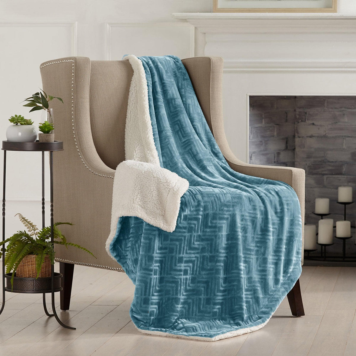 Velvet Plush Sherpa Blanket – Cielo Collection