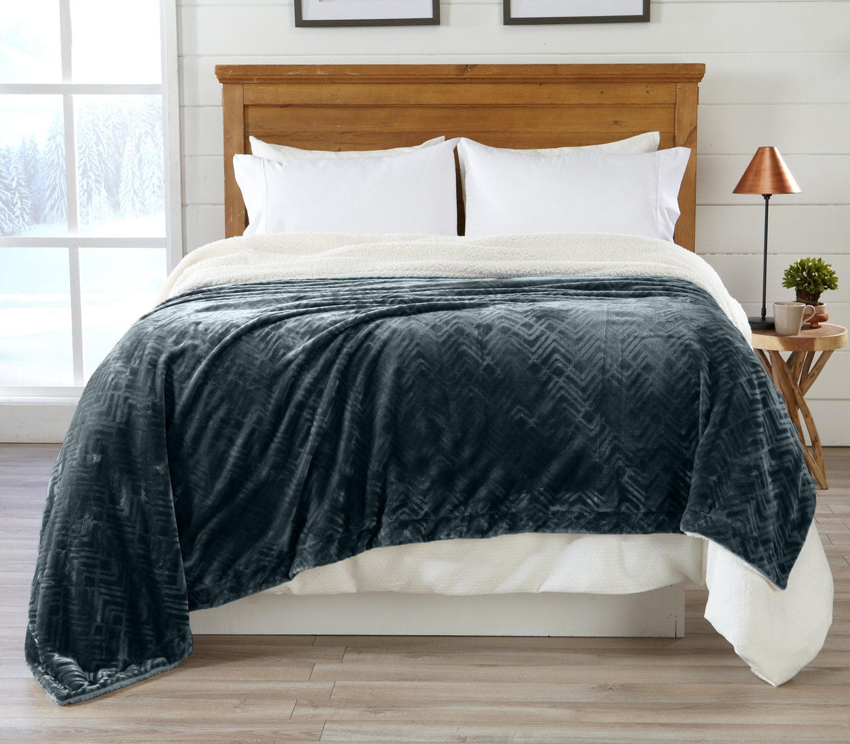 Velvet Plush Sherpa Blanket – Cielo Collection