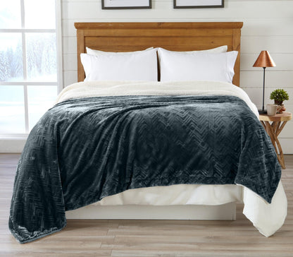 Velvet Plush Sherpa Blanket – Cielo Collection