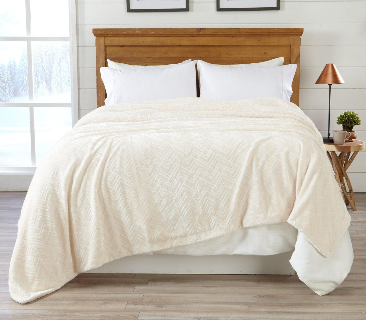 Velvet Plush Sherpa Blanket – Cielo Collection