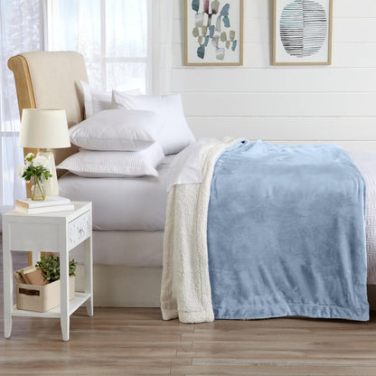 Velvet Plush Sherpa Blanket – Kinsley Collection