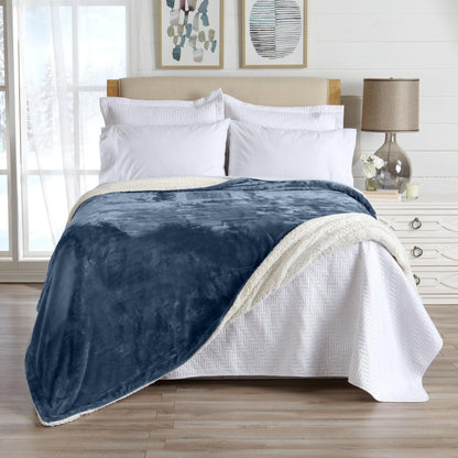 Velvet Plush Sherpa Blanket – Kinsley Collection