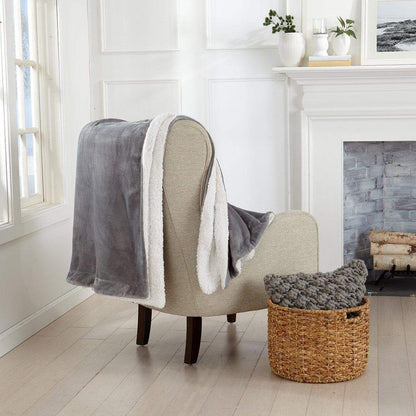 Velvet Plush Sherpa Blanket – Kinsley Collection