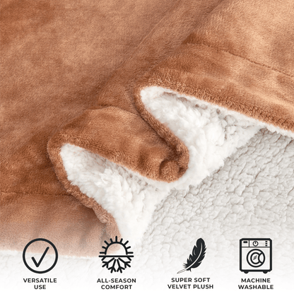 Velvet Plush Sherpa Blanket – Kinsley Collection