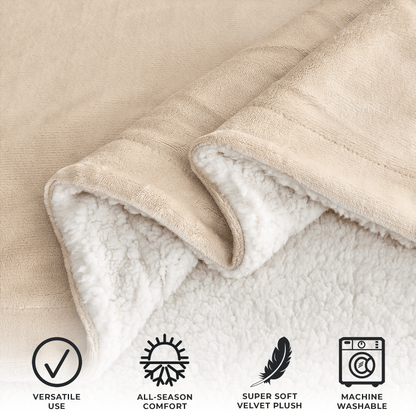 Velvet Plush Sherpa Blanket – Kinsley Collection