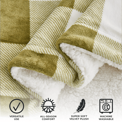 Velvet Plush Sherpa Blanket – Kinsley Collection