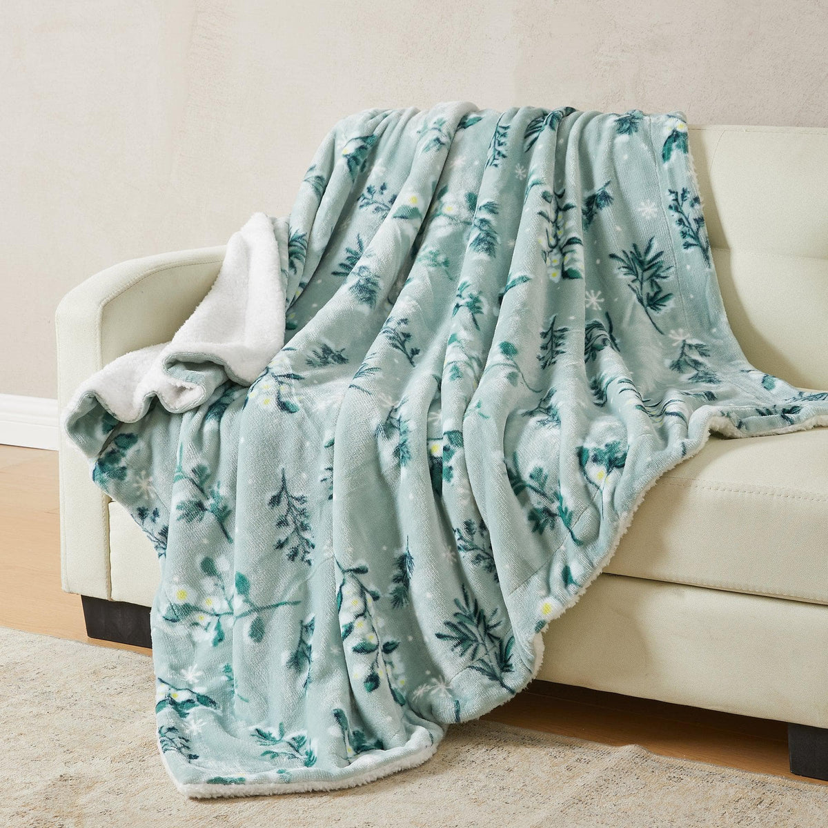Velvet Plush Sherpa Blanket – Kinsley Collection