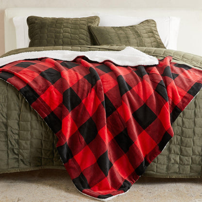 Velvet Plush Sherpa Blanket – Kinsley Collection