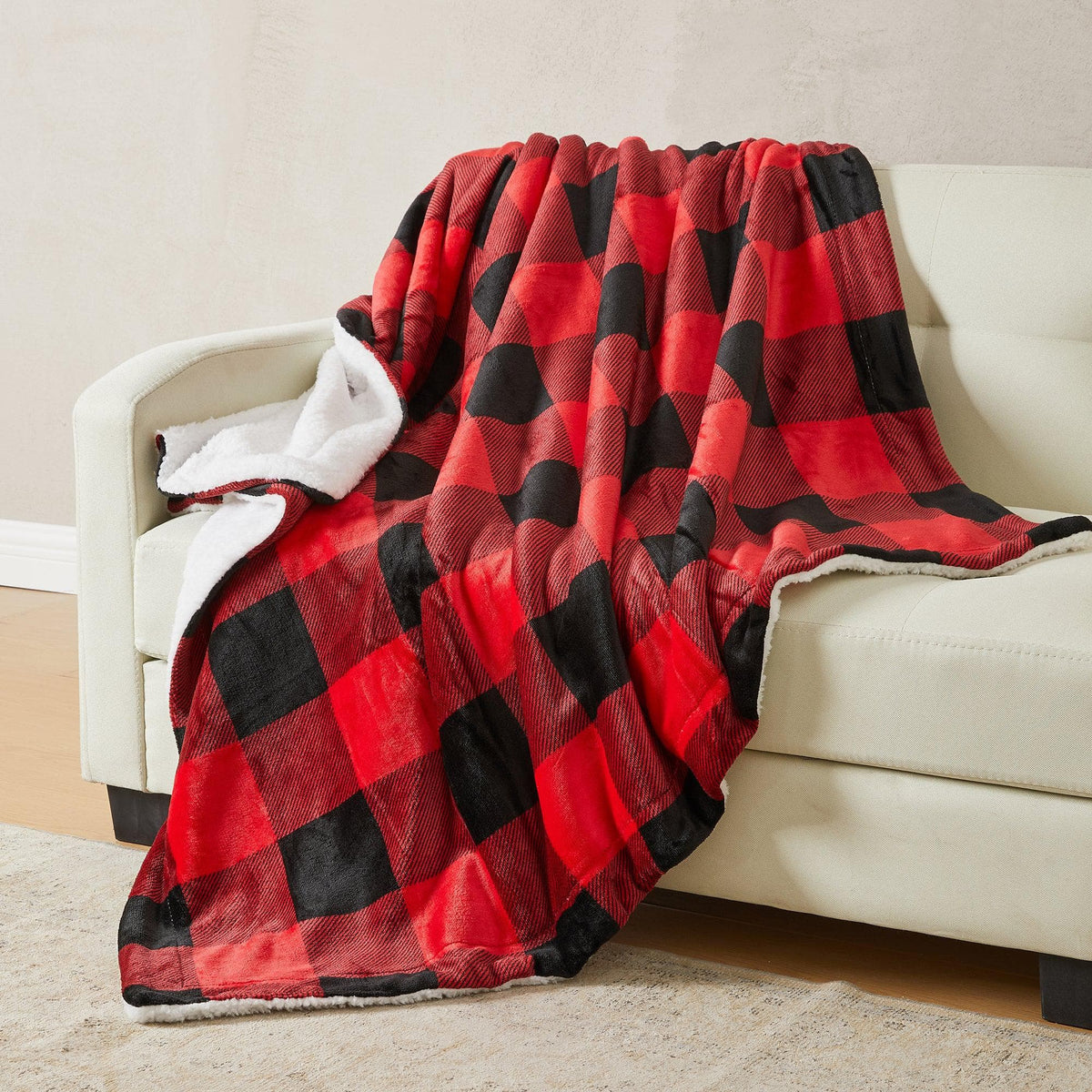 Velvet Plush Sherpa Blanket – Kinsley Collection