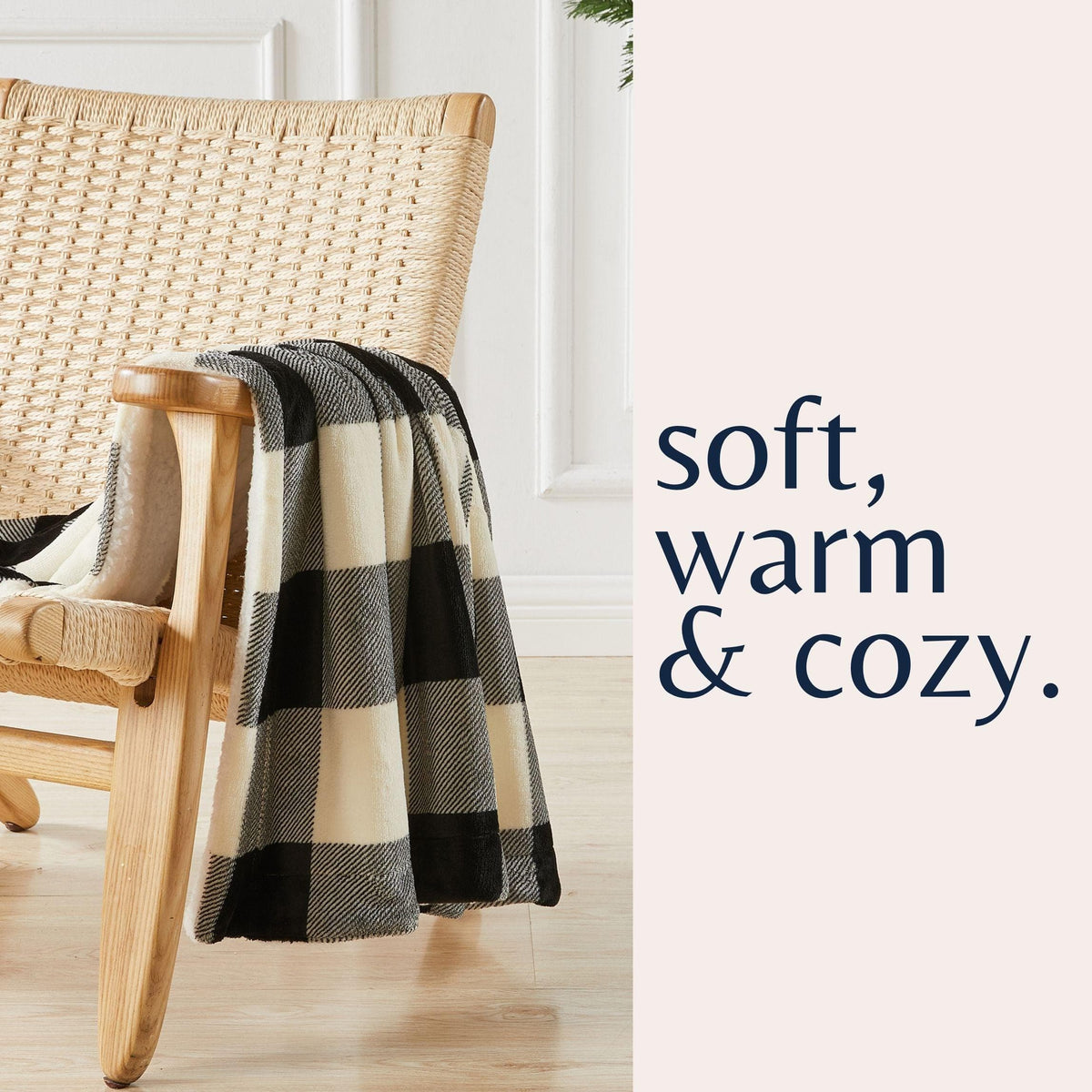 Velvet Plush Sherpa Blanket – Kinsley Collection