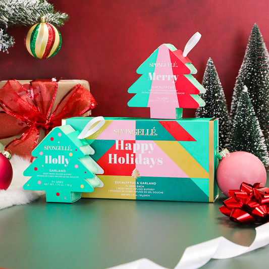 Spongellé Happy Holidays Holiday Tree Gift Set