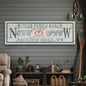 Personalized Coordinates Canvas Ski Lodge Sign - Family Name Cabin Decor