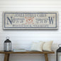 Personalized Coordinates Canvas Ski Lodge Sign - Family Name Cabin Decor