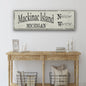 Personalized Rustic City Town Canvas Sign with Latitude Longitude Coordinates