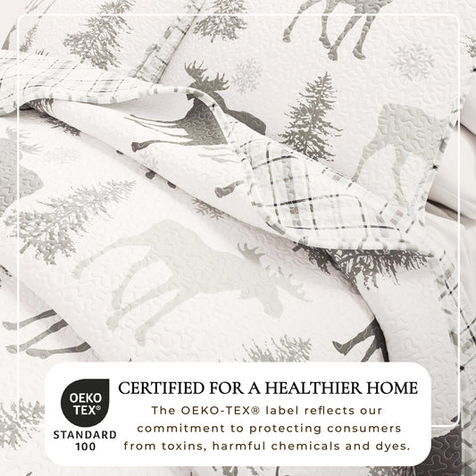 Lodge Quilt from Wilderness Collection by Great Bay Home, cozy quilt with rustic woodland design and warm, inviting textures.