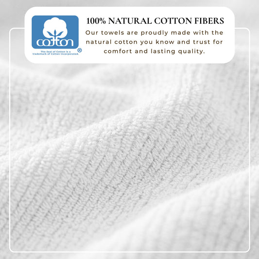 Set of six Turkish cotton ribbed bath towels from the Georgiana Collection by Great Bay Home, displayed in neutral tones.