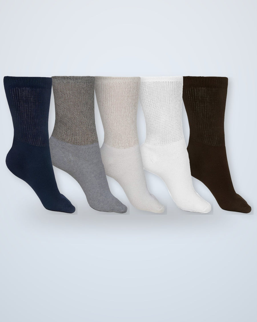 Crew socks in five colors