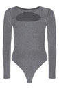 Whitney Cotton Long Sleeve Cutout Twist Bodysuit