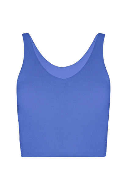 V Neck Organic Cotton Crop Tank