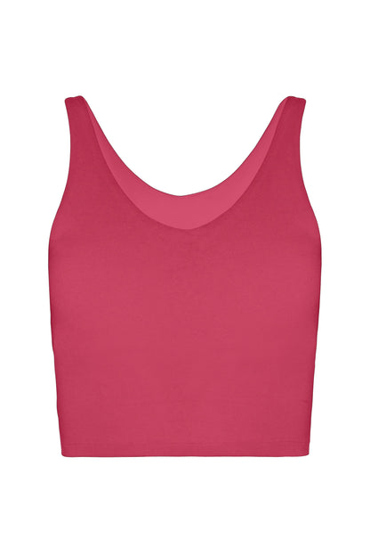 V Neck Organic Cotton Crop Tank