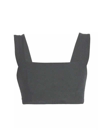 Square Neck Organic Cotton Sports Bra