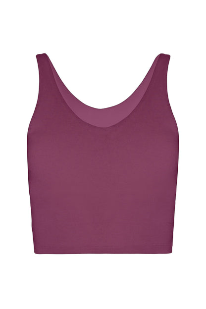 V Neck Organic Cotton Crop Tank