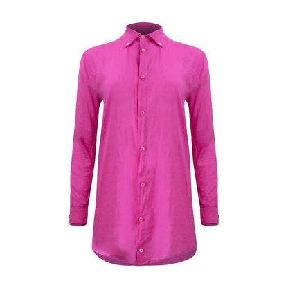 Naomi Linen Tunic Blouse - Pink Aster