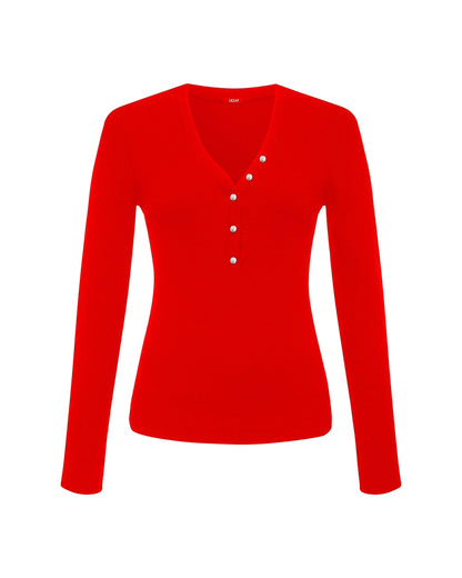 Monroe Organic Cotton Henley Long Sleeve
