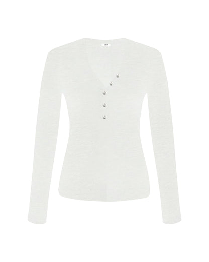 Monroe Organic Cotton Henley Long Sleeve