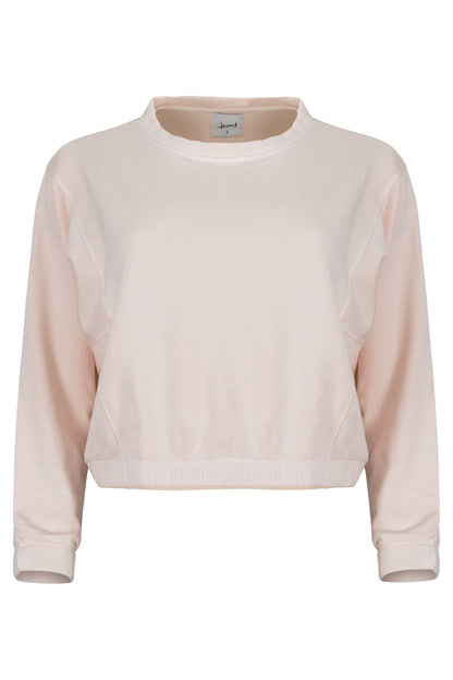 Ivy Boxy Cropped Modal Pullover - Rose Quartz