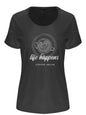 Life Happens Printed Women's Bamboo/Cotton Short Sleeve Scoop Neck T-Shirt