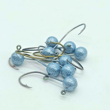 Round Jig Heads - 1/32- 1/16 - 1/8 - 12 Pack - No Collar