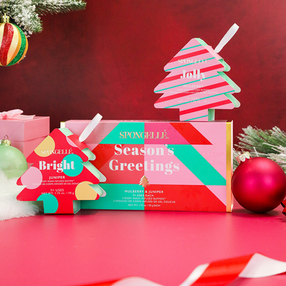 Spongellé Season's Greetings Holiday Tree Gift Set