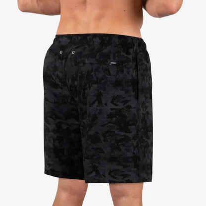 Men’s Premium Compression-Lined Hybrid Shorts – Street Camo