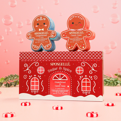 Spongellé Sugar & Spice Holiday Gingerbread Gift Set