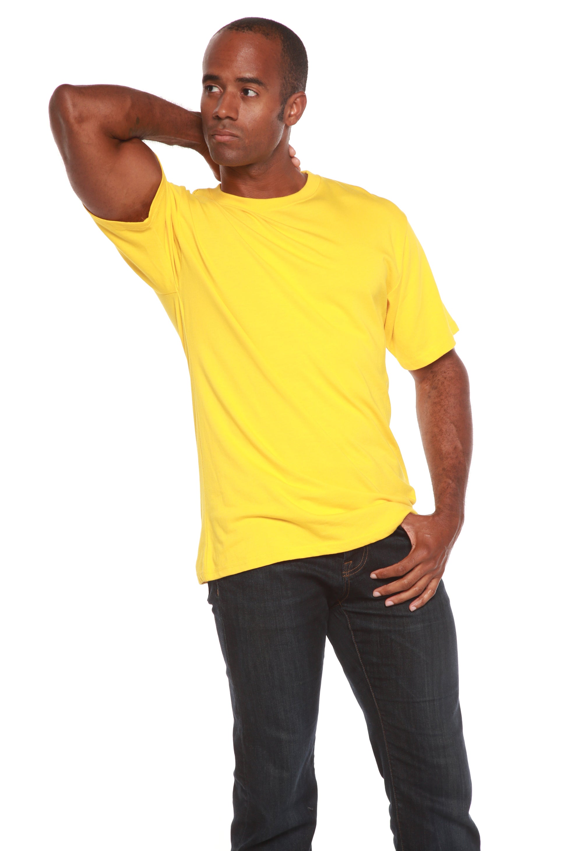 Men's Bamboo Short Sleeve T-Shirt by Spun Bamboo, classic cut with organic cotton and bamboo viscose fabric, in natural colors.