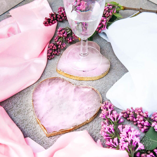 Set of two Positive Energy Coasters from Conscious Items, decorative home accessories with inspiring designs.