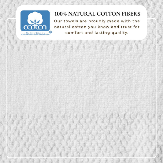 Set of 100% cotton woven texture bath towels from Great Bay Home Marbella Collection, showing soft, plush fabric in neutral tones.