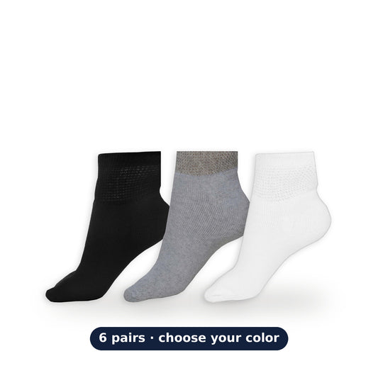 Women's Cotton Ankle Socks (6 Pair) – color selection