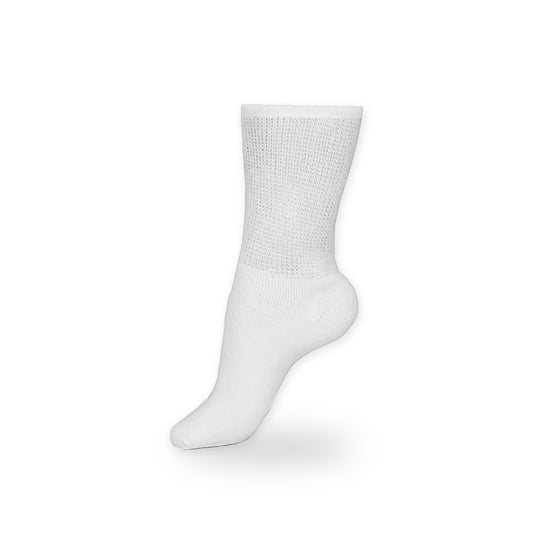 Women's Cotton Crew Socks – White