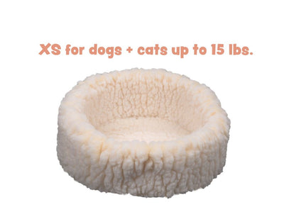 HuggleFleece HuggleSnuggler dog and cat bed by HuggleHounds featuring soft fleece fabric and cozy design for pets.